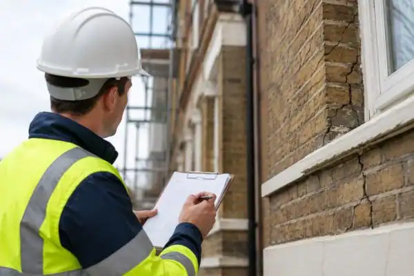 image of surveyor completing a schedule of condition Wandsworth